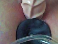 My Inflatable Butt Plug And Dildo Inside Me
